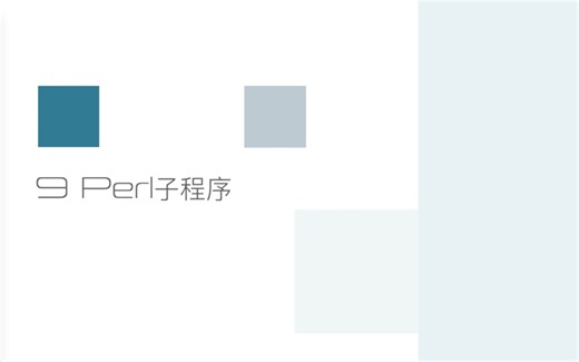 9 Perl子程序