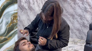 1.6K views · 12 reactions | Boys Eyebrow Threading By Miss Barber Part 13 | Wonder_TRISHA | Facebook