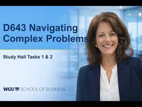 D643 Navigating Complex Problems Task 1 and 2