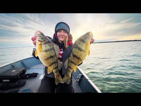 Finding JUMBO Lake Erie Perch in the COLD (Spring 2025 on Long Point Bay)
