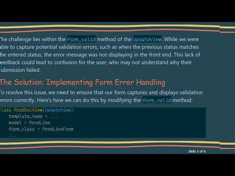 How to Validate User Entry in Django Generic Views