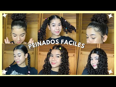 Ideas de peinados para cabello rizado súper fáciles y lindos! 💕