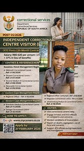 Correctional Service learnerships for 36 months open now now Apply #jobs #training #fyp #jobsearch #learnerships | Job sharing database