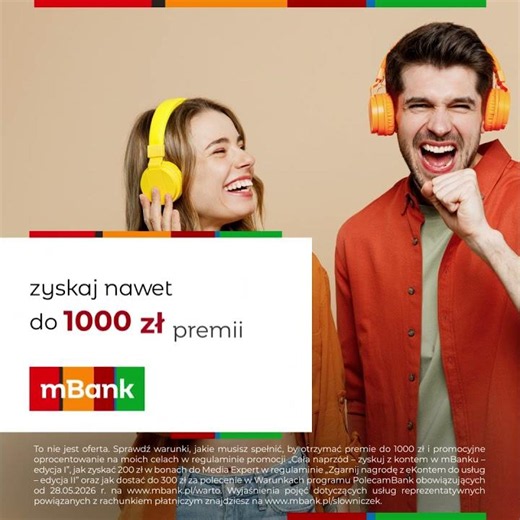 Nowe konto w mBanku i nowy sprzęt w Media Expert