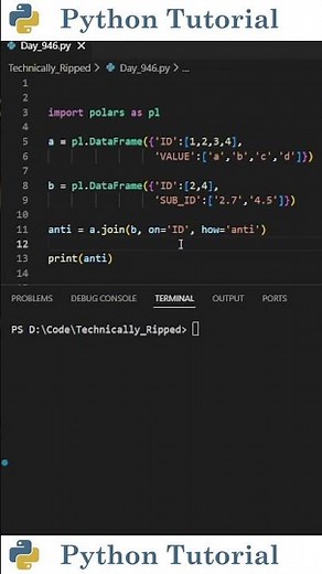 Anti Join Explained in One Minute | Python Tutorial