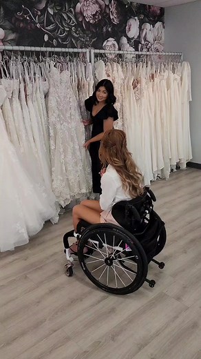 Wheelchair or not, every bride deserves to feel like a queen on her special day! Join me on my wedding dress shopping journey at @True Society as a wheelchair bride and let's explore the beauty of finding the perfect gown and what gown accessibility looks like