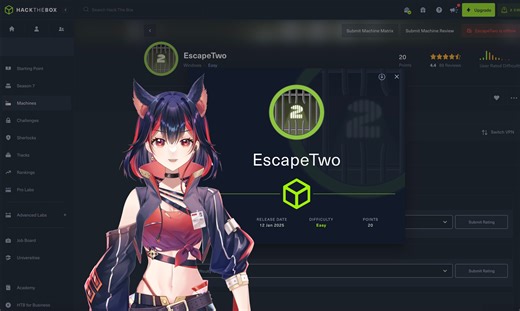 【HTB】HackTheBox 赛季靶场「EscapeTwo」User&Root vwp