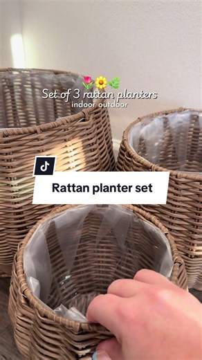 Front porch upgrade season is HERE and these sold out fast last year 👀🌿 These poly rattan planters look like high-end woven decor but are lightweight, durable, and safe for both indoor and outdoor use. You get a set of THREE so you can instantly elevate your porch, entryway, patio, or even inside your home. The texture adds so much warmth and character without the high price tag. QVC has limited stock and colors always go first. Perfect for: front porch decor, spring porch refresh, patio upgra