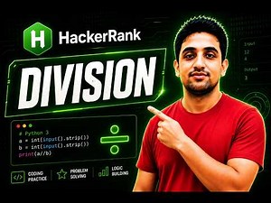 🔥 HackerRank Python Division | Easy Explained (Step-by-Step)