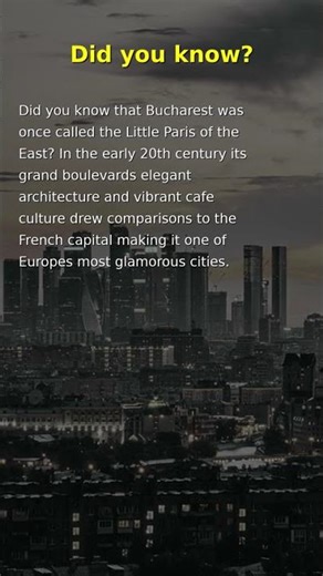Did you know? Bucharest Facts - 10 April 2026