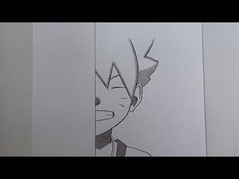 How To Draw Boruto Half Face Step-By-Step | Easy Boruto Drawing tutorial