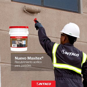 Presentamos #Maxitex de #Intaco, nuevo recubrimiento acrílico de acabado texturizado y resistencia al agua. Es un producto listo para usar y de fácil aplicación con llana, rodillo o máquina proyectable. ¡Pruébalo ya! | INTACO Ecuador