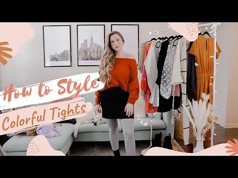 HOW TO STYLE: COLORED TIGHTS | 6 Outfits & Style Tips for Wearing Colorful Tights | Kenzie and Peter