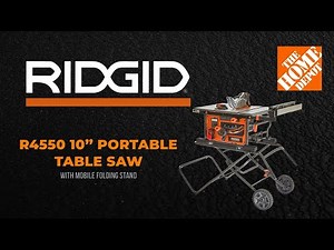 RIDGID R4550 10” Pro Jobsite Table Saw and Folding Stand
