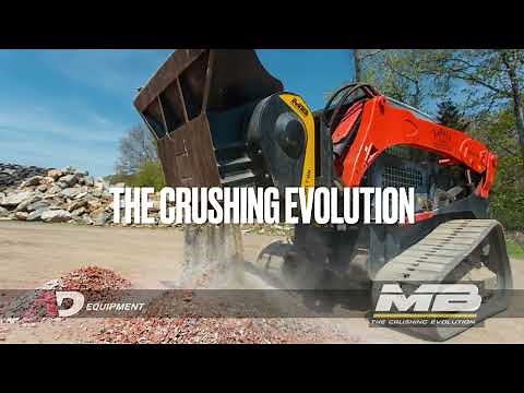 Crushing Concrete & Rock With MB Crushing Attachment