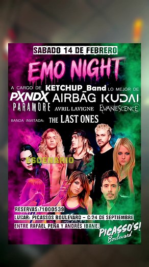 EMO NIGHT: Música en Vivo con Ketchup Band