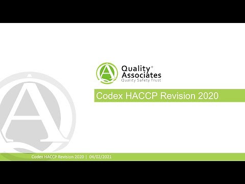CODEX HACCP 2020 Update Webinar
