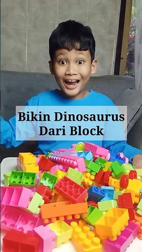 Bikin Dinosaurus Dari Block #dinosaurus #mainananak