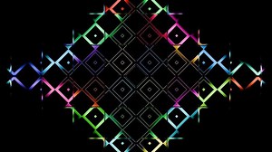 Colorful diamond patterns dance across the screen for immersive VJ loops
