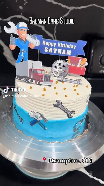 Custom Mechanic-Themed Cake for Gearheads