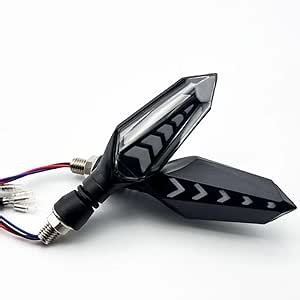 Mailaier 2PCS Motorcycle Indicator Flowing Turn Signal Motorcycle Bicolor Flowing Turn Indicator Motorcycle Kick scooter Off road Four wheel Cruiser Universal 12V LED Bulb