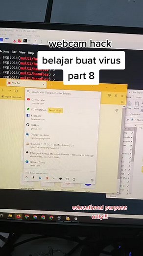 Cara Membuat Virus untuk Tujuan Edukasi - Part 8: Webcam Hack