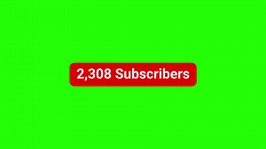 Animation Counter Number Subcribers For Social Media On Green Screen