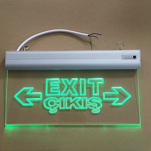 [Hot Item] Rechargeable Fire Exit Sign LED Emergency Light with ABS Plastic Material