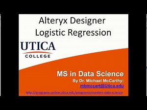 Alteryx Designer Logistic Regression How To