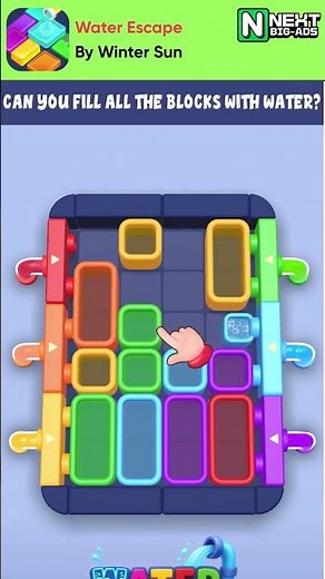 Water Escape - This Water Flow Puzzle is INSANELY SATISFYING 👀🔥 #nextbigads #puzzlegames