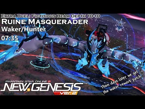 [PSo2:NGS] Ruine Masquerader Lv100 - Waker% (07:26)