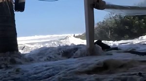 29K views · 409 reactions | Caught on camera: Intense wave swamps beachfront restaurant, child pulled out to sea is rescued by lifeguards. | USA TODAY | Facebook