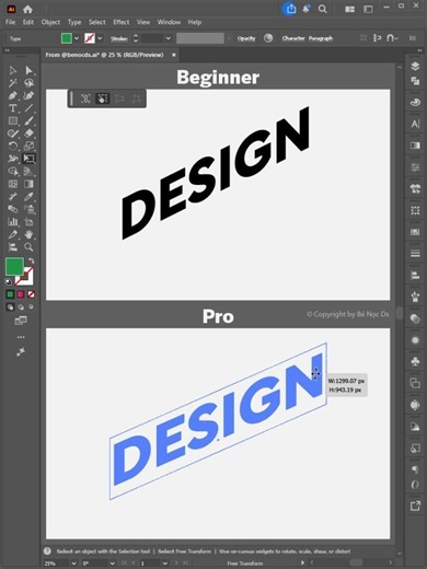 Illustrator Tutorial 2026 | How to create an upward-pointing text effect #benocds #illustratortips