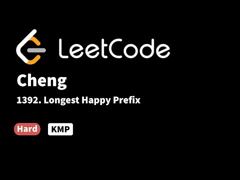 LeetCode 1392. Longest Happy Prefix