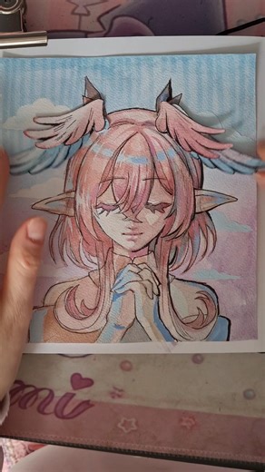 How to cover up an ugly page 🦄✨ #sketch #sketchbook #artstyle #yummyart #drawing #watercolor #fanart