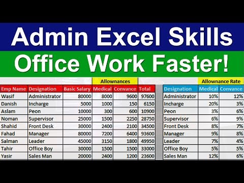 Excel Admin Office Work | Become an Excel Admin Expert FAST! | Advanced Excel #exceltutoring