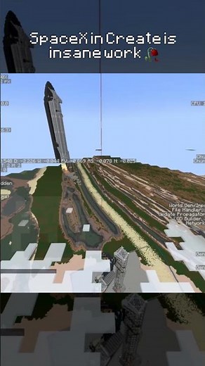 Minecraft Rocket SpaceX in Create Mod #minecraft #create