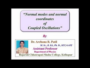 Normal Modes and normal coordinates of coupled oscillations
