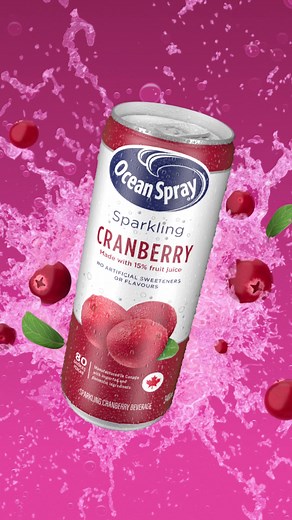 Experience the unfiltered delight of Ocean Spray Sparkling Juice—where every sip is a taste of real refreshment.