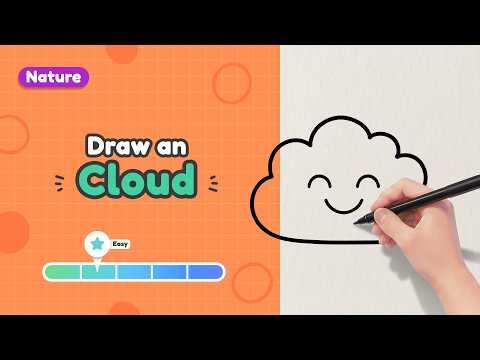 How to Draw a Cloud ☁️ | Easy Drawing for Kids Step by Step