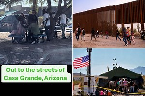 Video shows Border Patrol agents helplessly watch migrants streaming through border wall gates in Arizona, and the trash left behind in Aug. 2023
