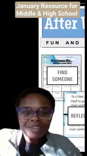 TPT After Winter Break Activities for Middle and High School #education #january #teaching