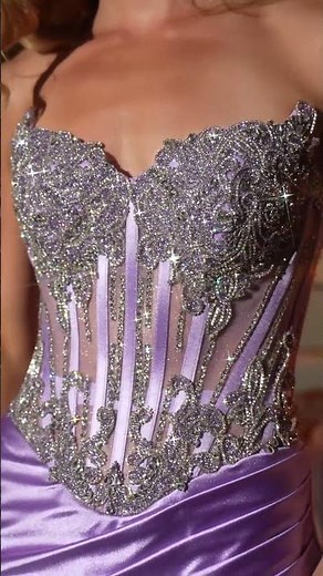 Ladivine CD736 Lavender Corset Prom Dress 💜 | Prom 2026 Satin High Slit Gown Reveal