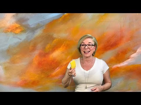 Using only a SPONGE! Acrylic Painting Beginners TUTORIAL~~ #164