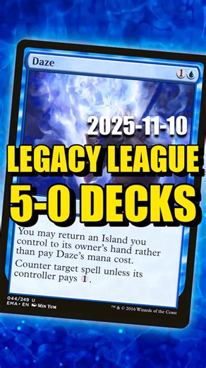 UNDEFEATED MTG Legacy League Decklists (2025-11-10) #davidroyale #legacy #legacymtg