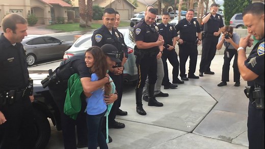 76M views · 4.2K shares | These police officers didn't want Vanessa to be sad on her first day back to school after her father was killed in the line of duty. | WFAA | Facebook
