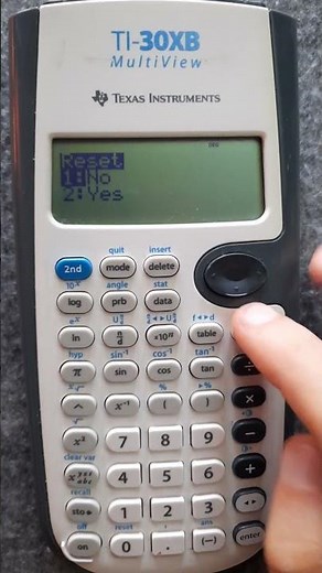 TI-30XB - Reset (Short)