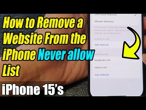 iPhone 15/15 Pro Max: How to Remove a Website From the iPhone Never allow List