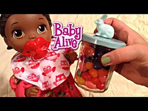 Baby Alive Super Snackin' Lily Doll Jelly Beans Easter Shoutouts Lips Pacifier and Preemie Clothes