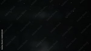 floating particles in the air and lens flare. Macro of small particles with bokeh effect. Dust video effect for overlay